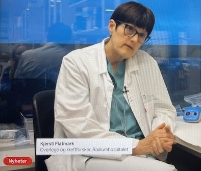 Kjersti Flatmark during the TV2 interview Kjersti Flatmark during the TV2 interview