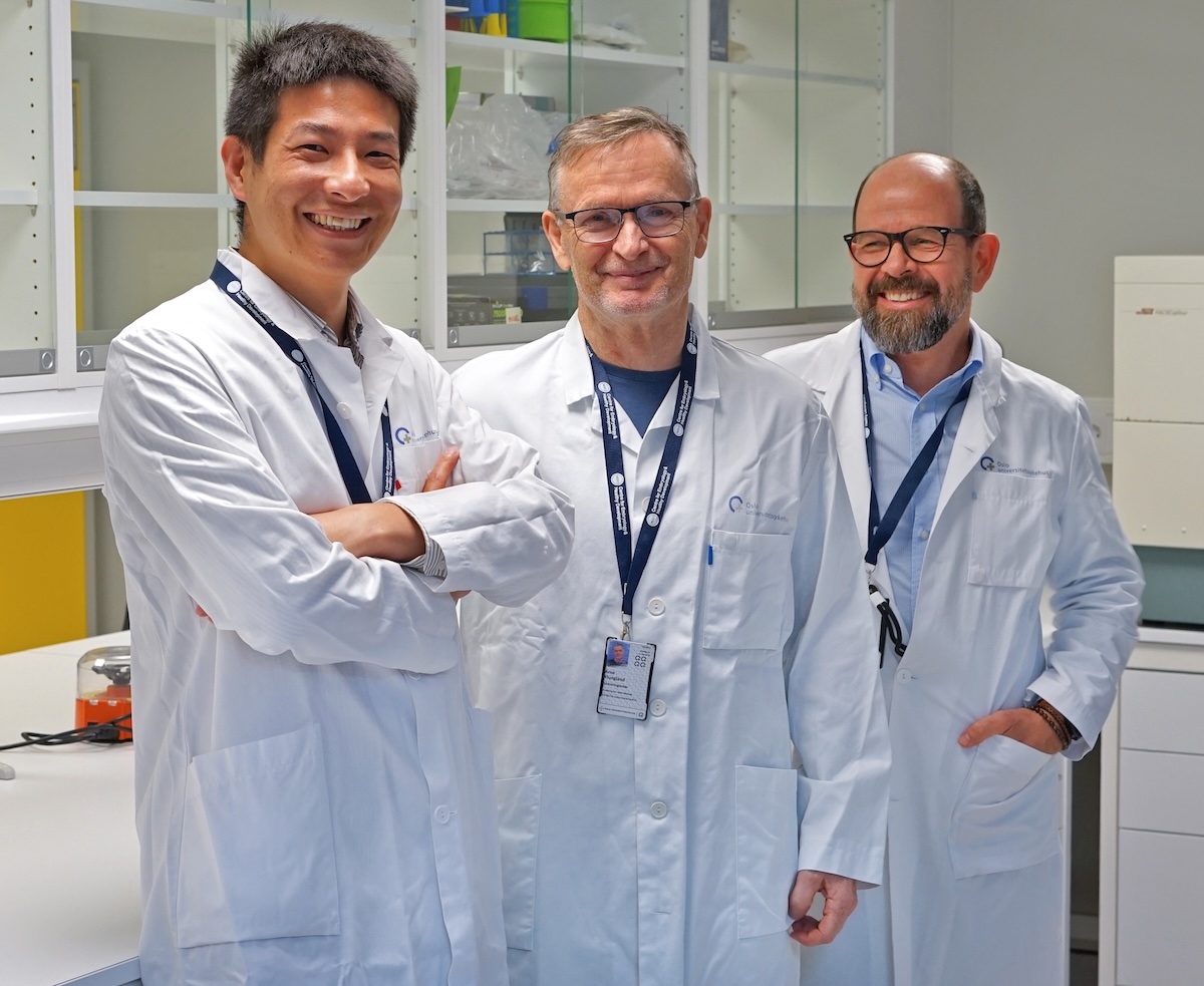 Yanjiao Li, Arne Klungland and Peter Fedorcsak. Photo: Guro Flor Lien Yanjiao Li, Arne Klungland and Peter Fedorcsak. Photo: Guro Flor Lien