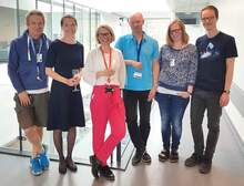 From left: Andreas Brech, Kaisa Haglund (last author), Lene Malerød (first author), Harald Stenmark, Anette Lie-Jensen and Åsmund Husabø Eikenes