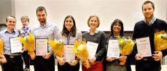 Award winners with diplomas during the ceremony in April 2014